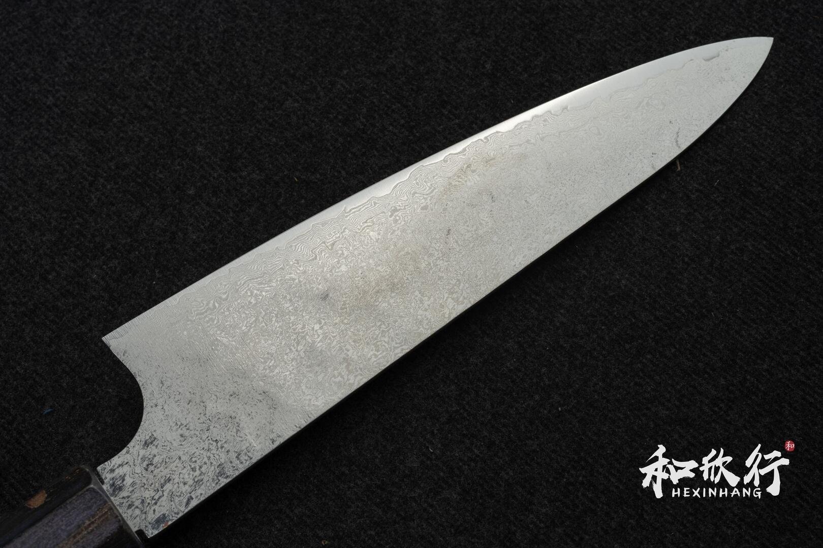 初心Hatsukokoro「銀葉」銀三鋼大馬士革紋小刀150mm